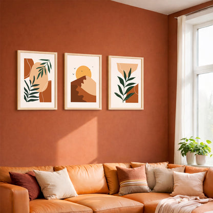 Boho Nature Minimal Wall Frame Set of 3