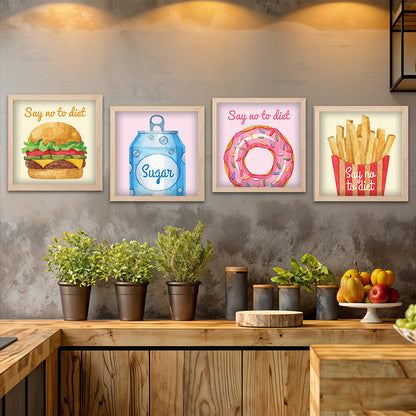 Say No to Diet Food Art Set