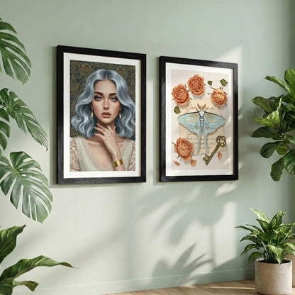 Vintage Rose Wall Art Set