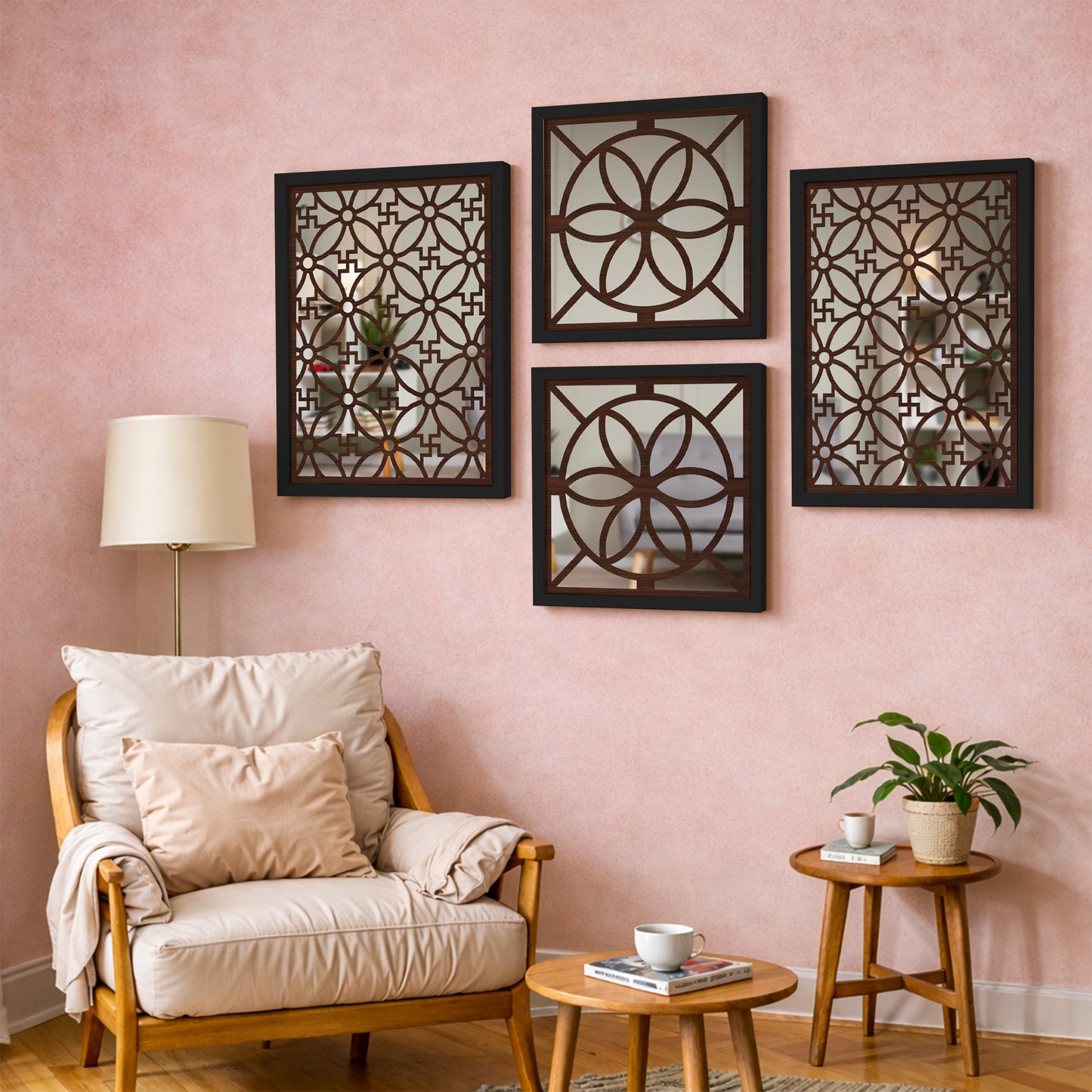 Bloom Mirror Art Set of 4