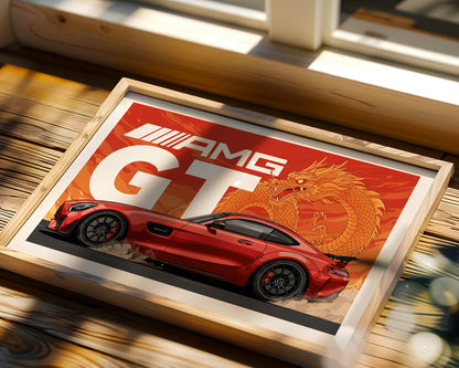 AMG GT Dragon Spirit Wall Art