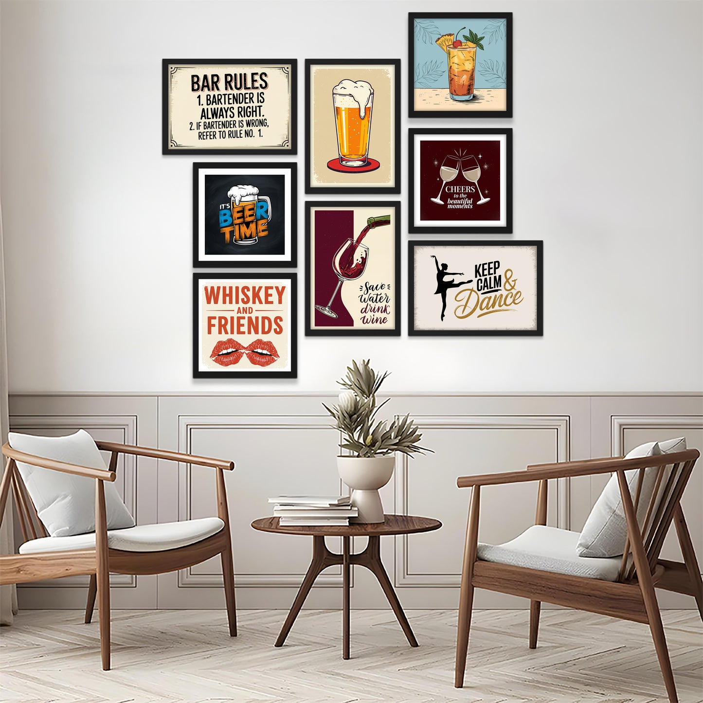 Cheers Gallery Wall Set of 8