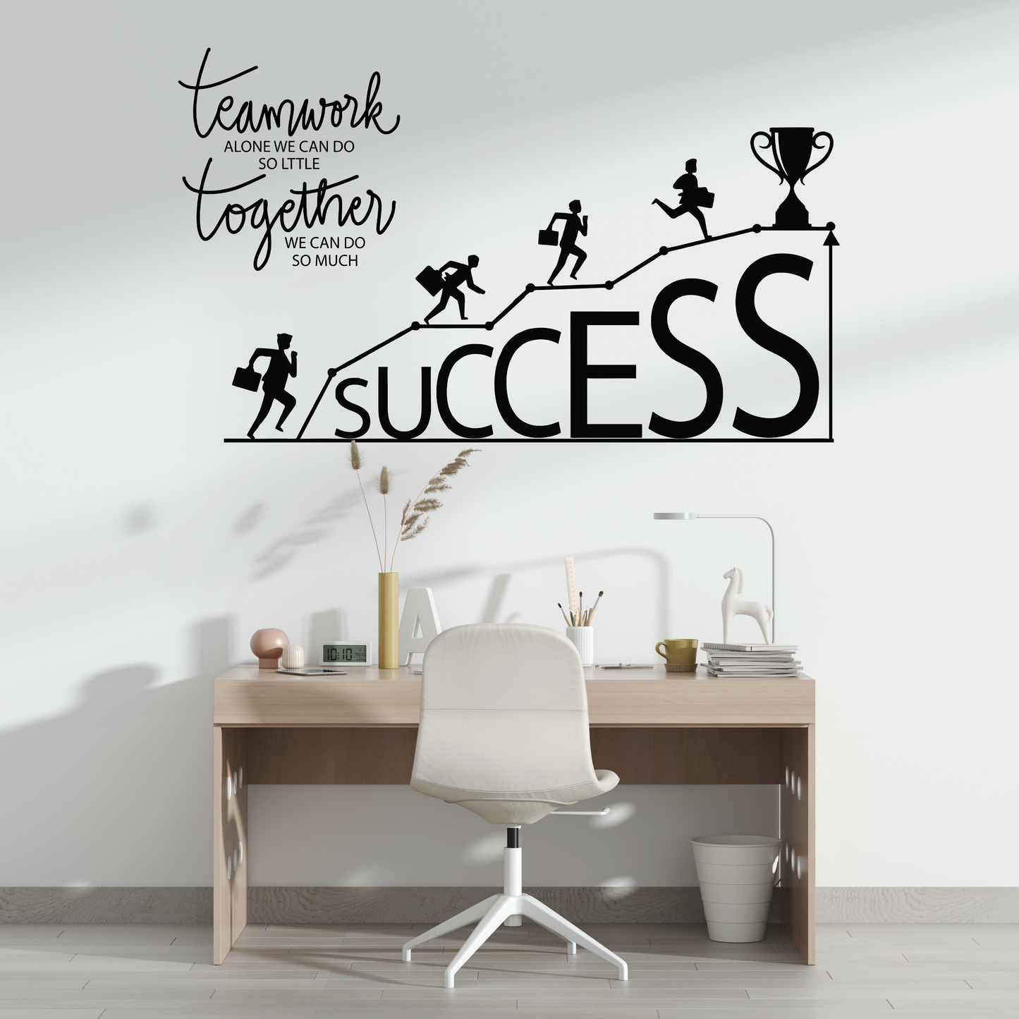 Teamwork to Success Motivational Office Wall Sticker