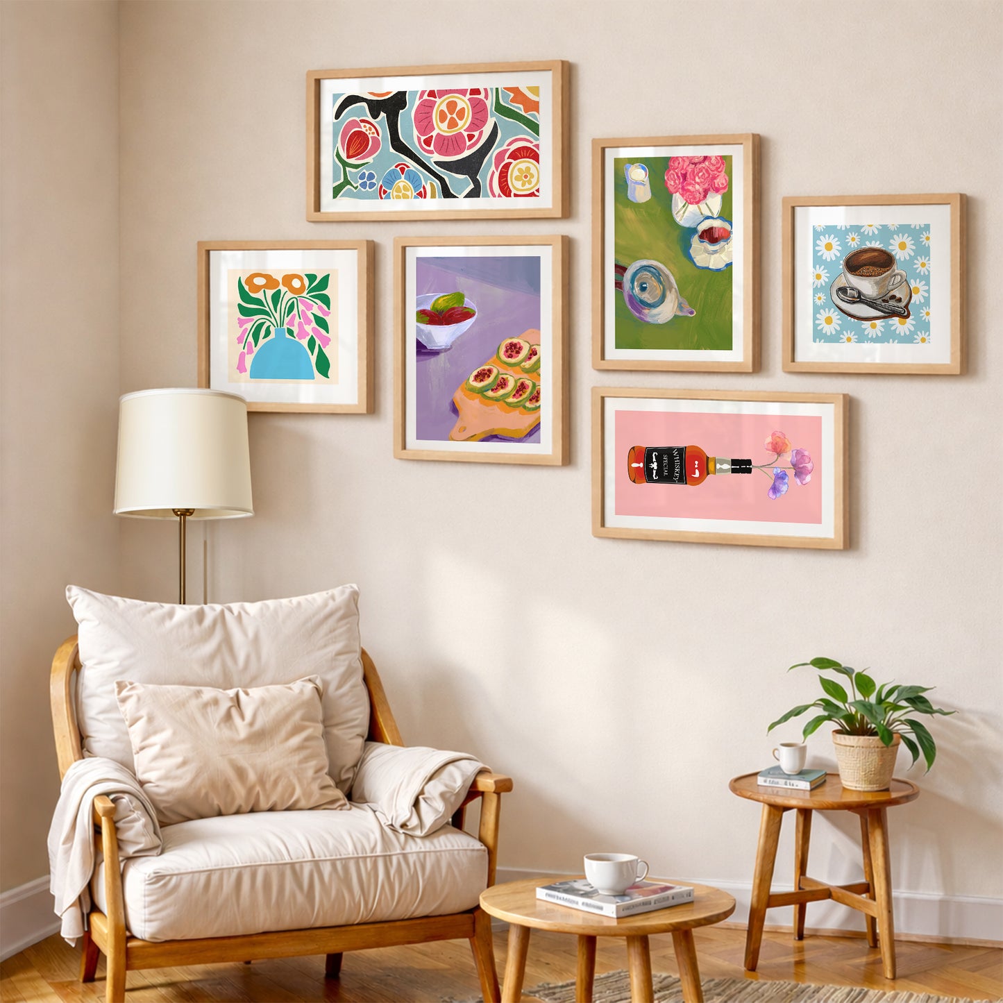Colorful Lifestyle Wall Set of 6