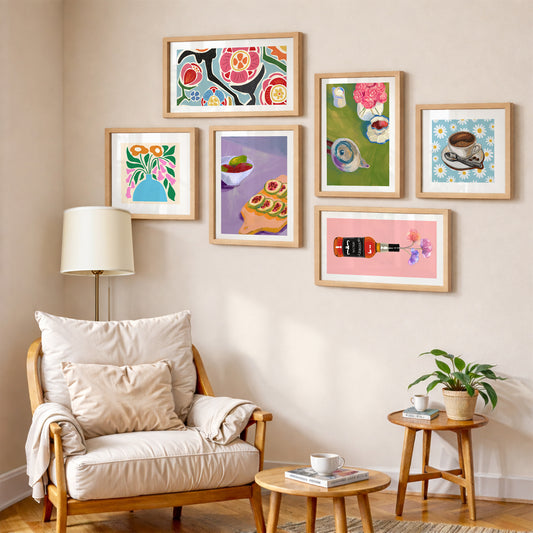 Colorful Lifestyle Wall Set of 6