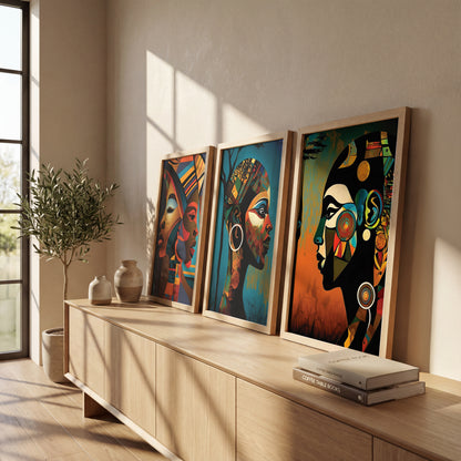 African Essence Trio Wall Frame Set of 2