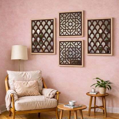 Scallop Arch Mirror Set Set of 4