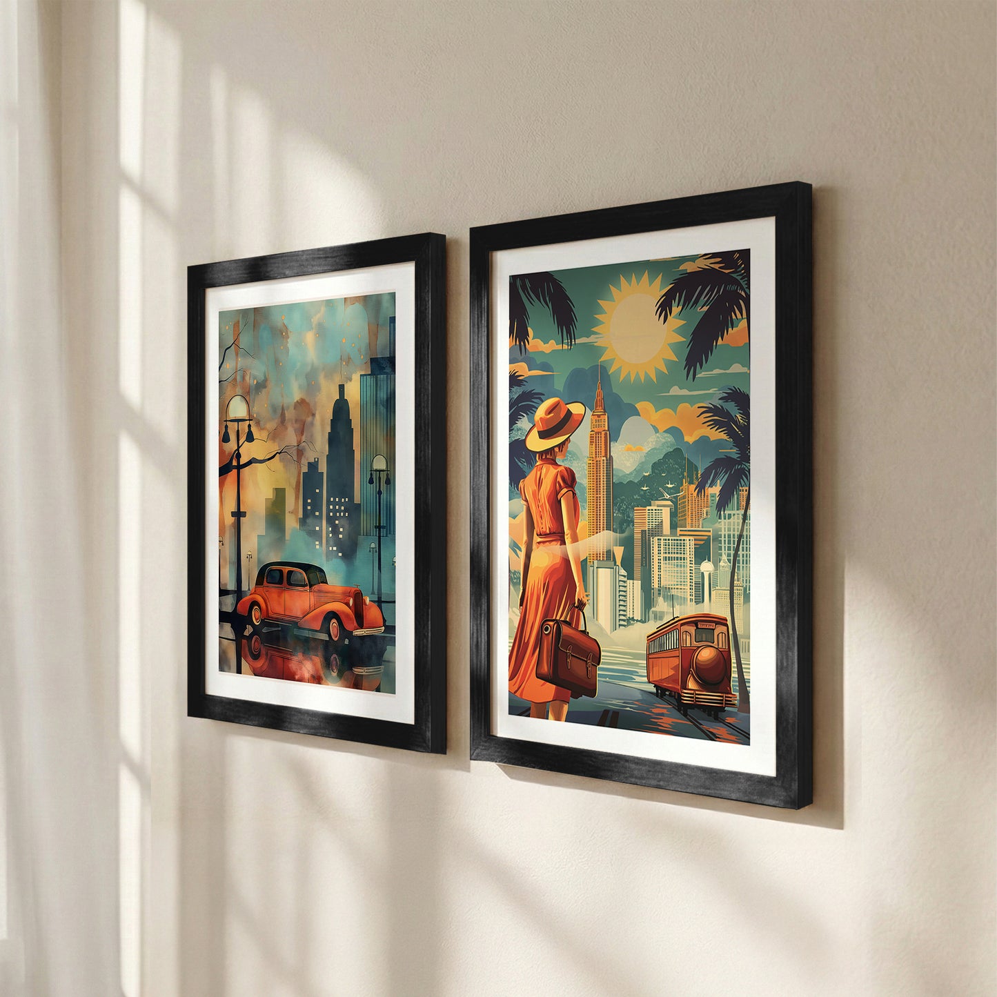 Vintage Travel Wall Art Set