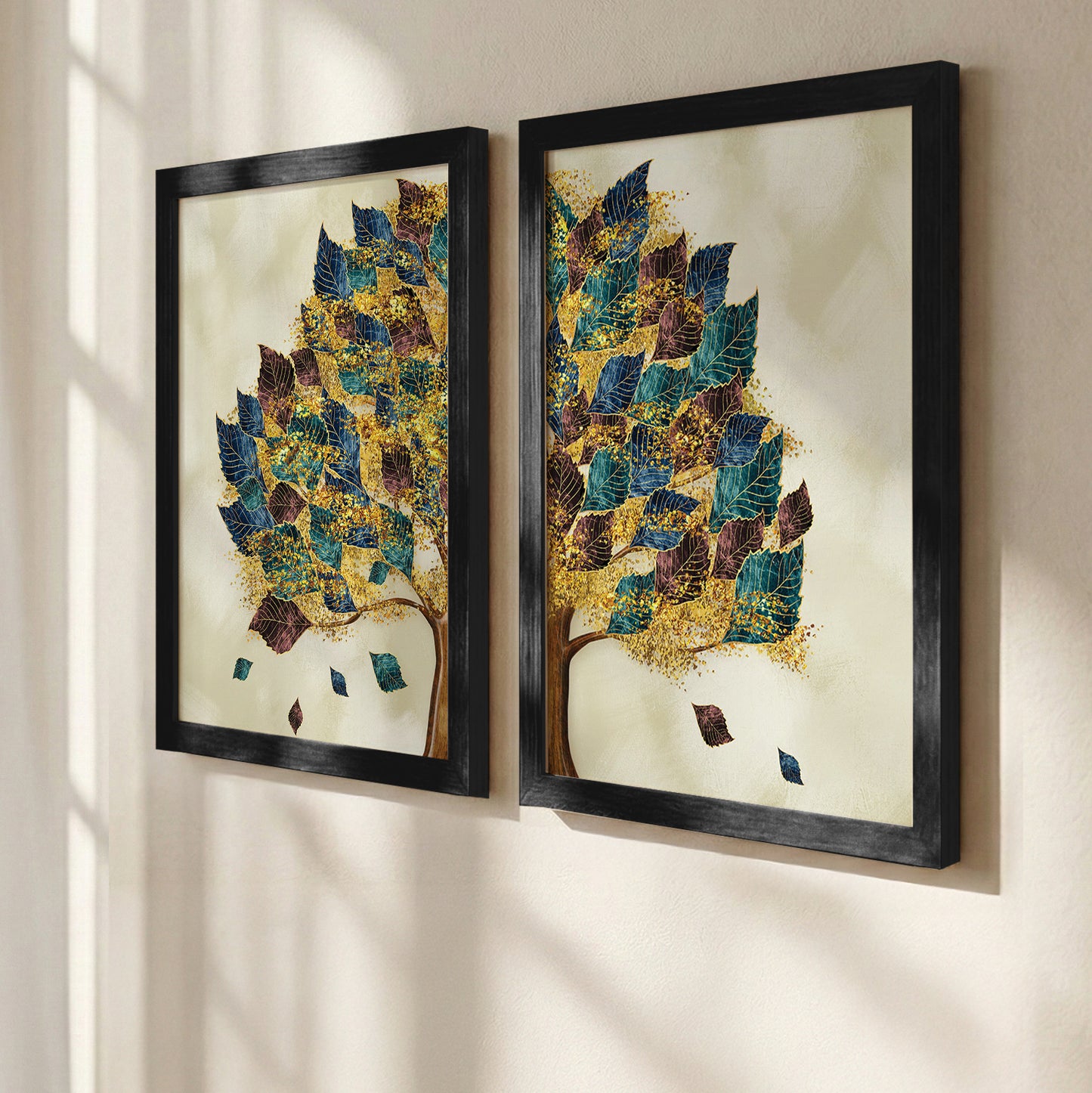 Autumn Tree Wall Art Set of 2