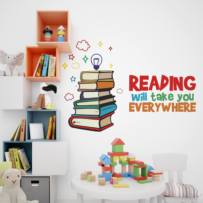 Motivational Reading Education Wall Sticker