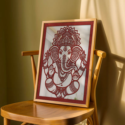 Vighnaharta Ganesha Lasser wall Art