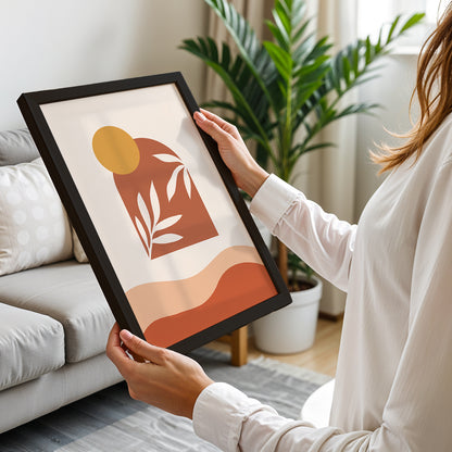 Abstract Floral Vase Wall Frame