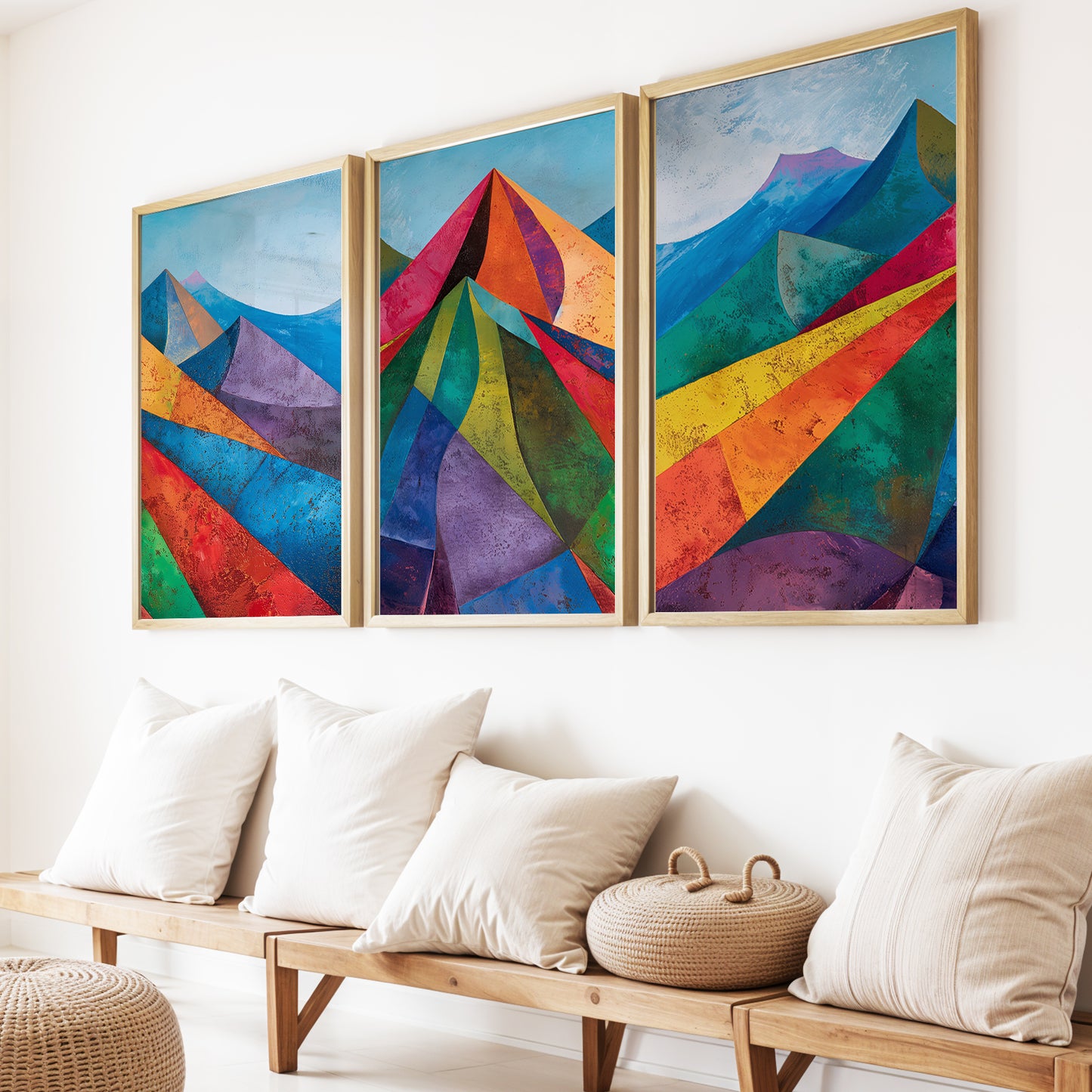 Geometric Landscape Wall Art Set of 3