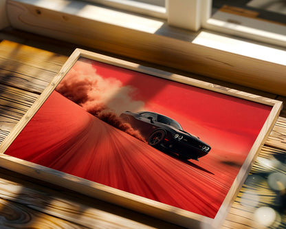 Challenger Red Horizon Wall Frame