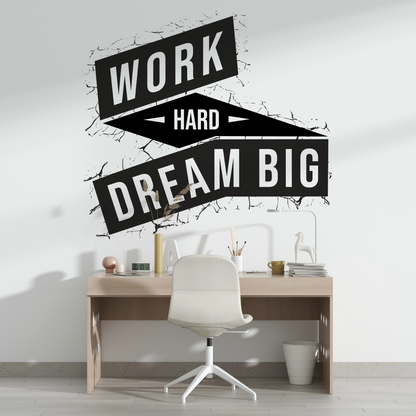 Work Hard Dream Big Wall Sticker