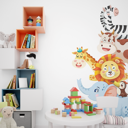 Cute Animal Door Wall Sticker