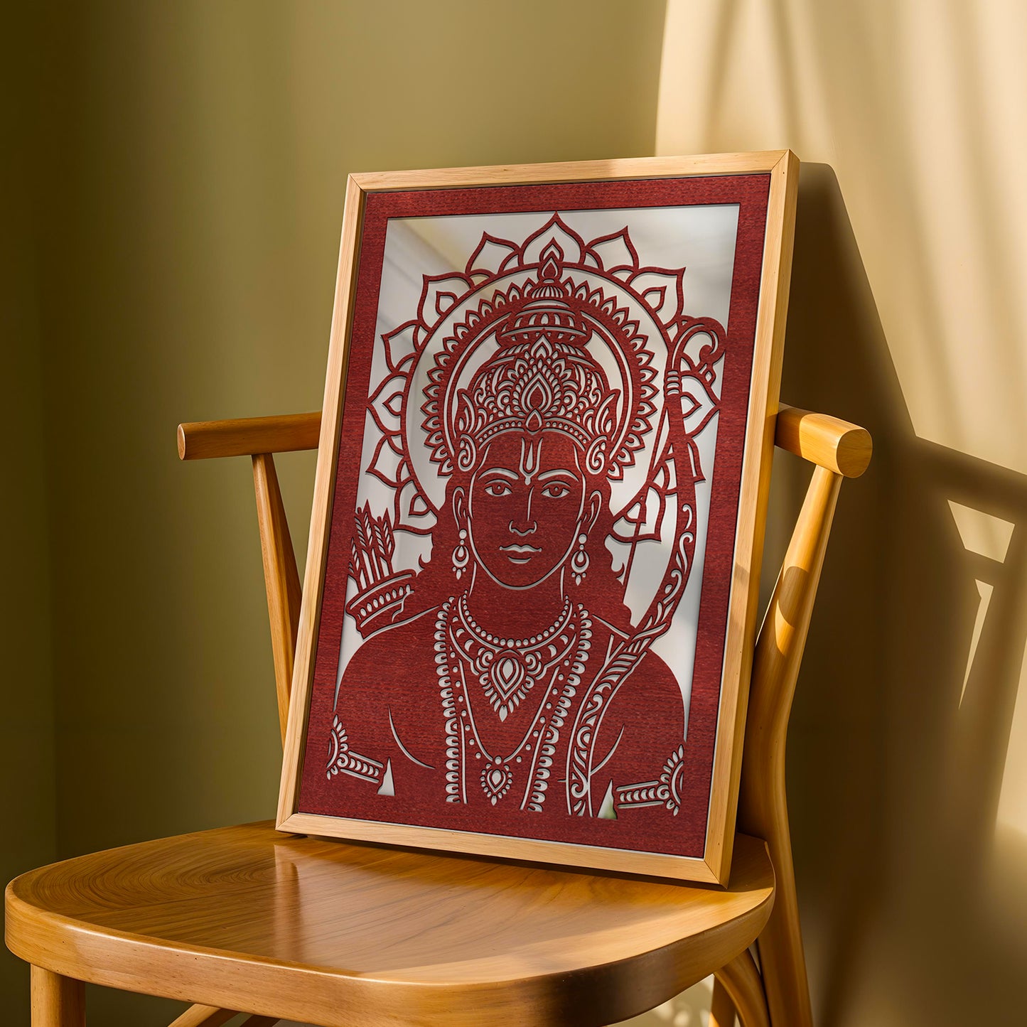 Rama Pinewood Laser wall Art
