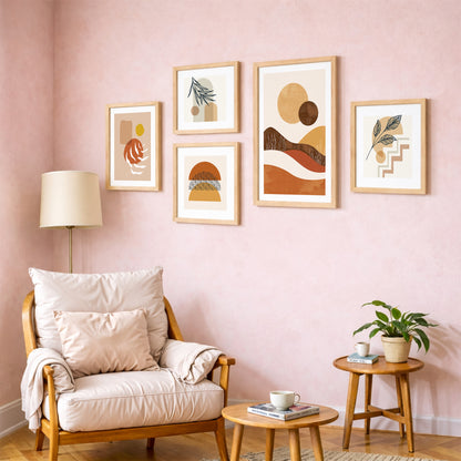 Modern Desert Wall Decor Set of 5