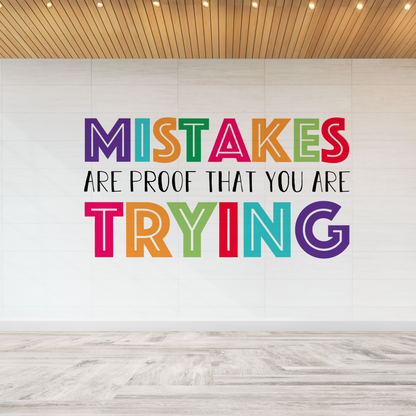 Colorful Mistakes Are Proof Wall Sticker