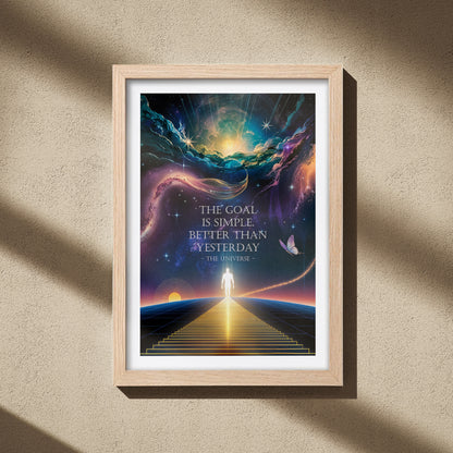 Better Than Yesterday Motivational Poster