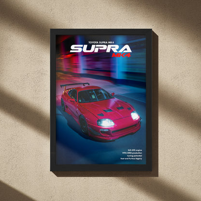 Supra MK4 Midnight Run Wall Frame