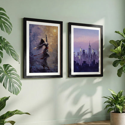Dancer & Skyline Framed Set