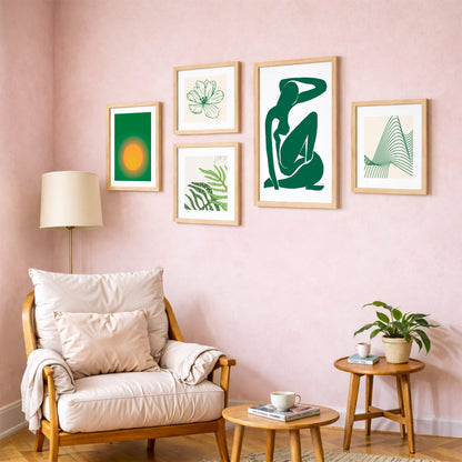 Organic Abstract Wall Set of 5
