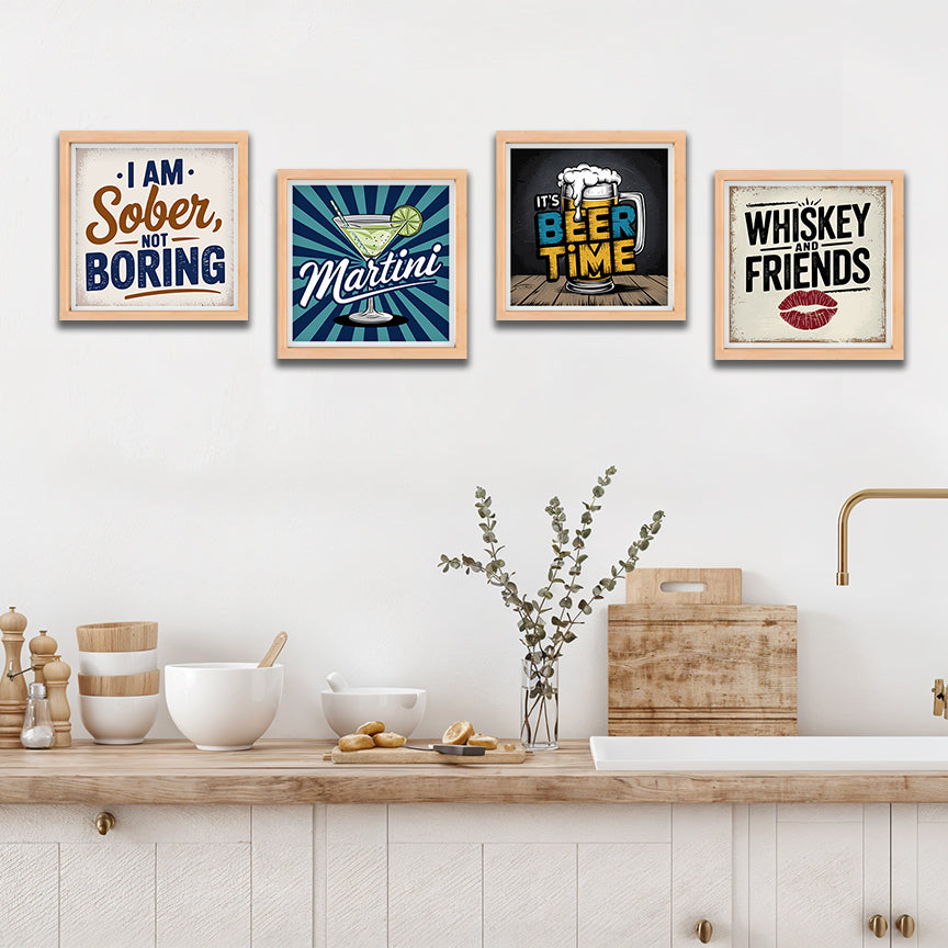 Bar Quote Wall Art Set