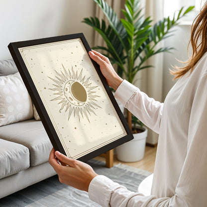 Celestial Sun Moon Wall Print
