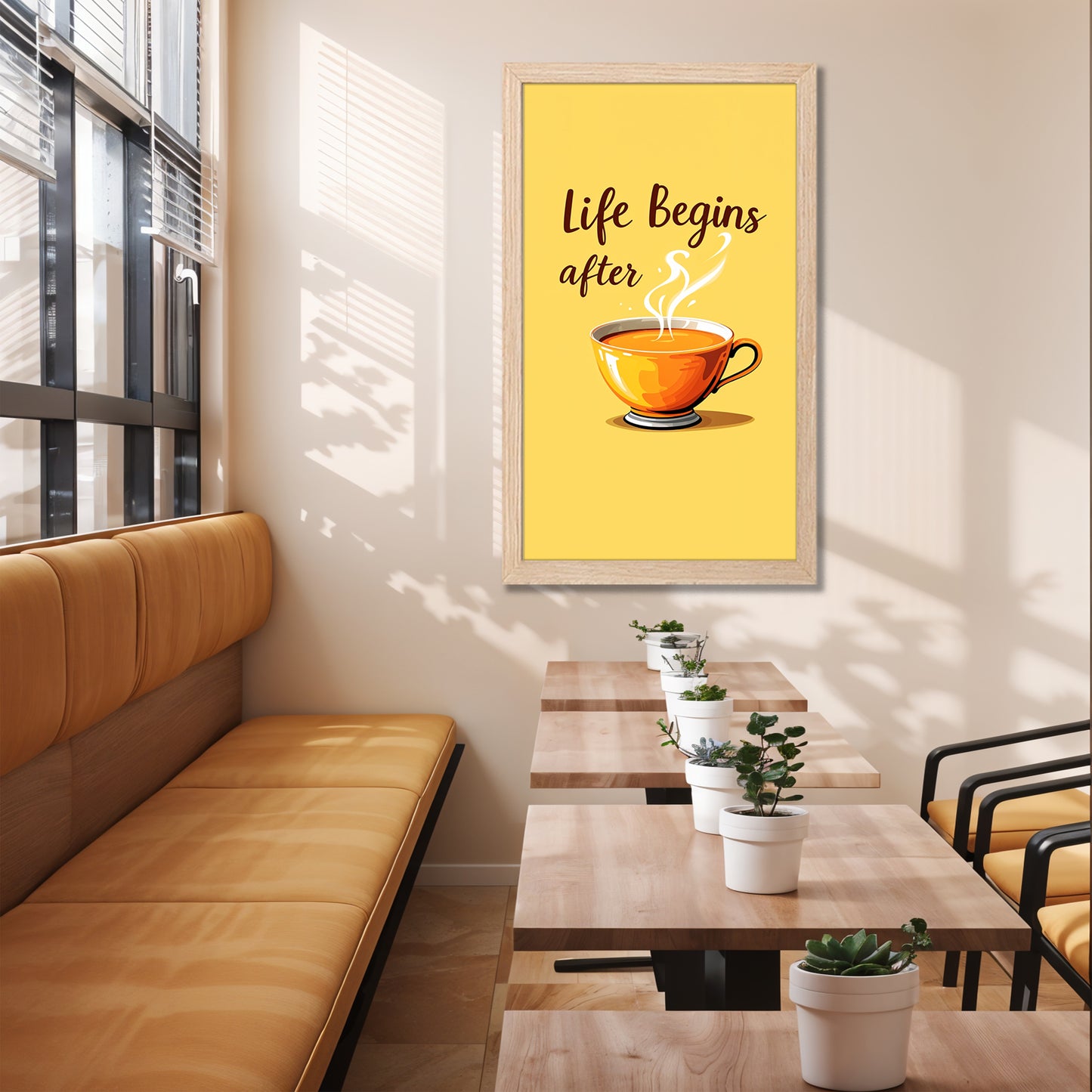Life Begins After Tea Wall Frame Set of 1