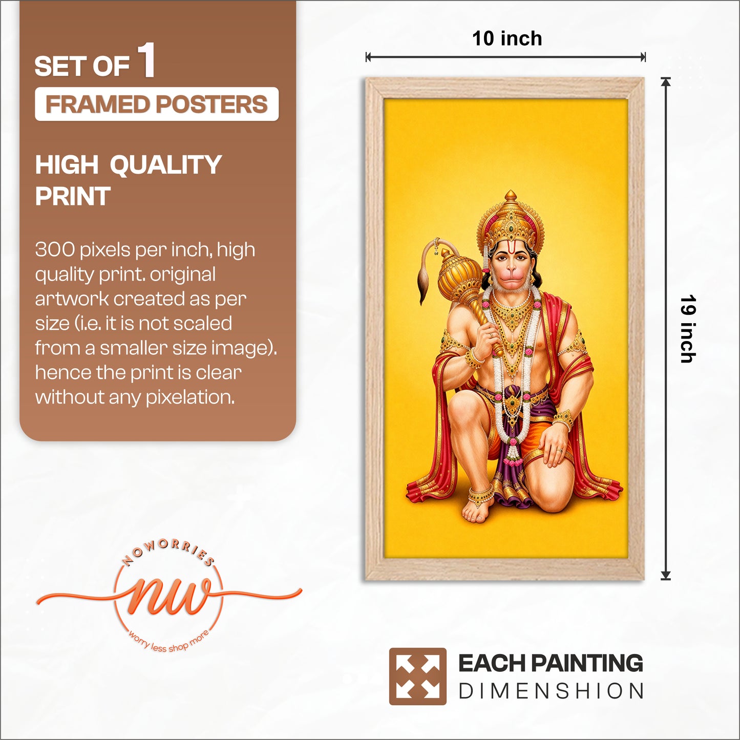 Veer Hanuman Wall Frame