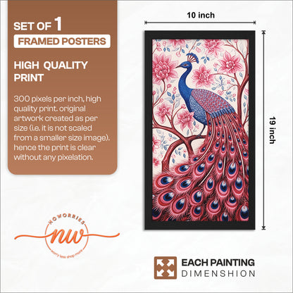 Blush Peacock Wall Frame