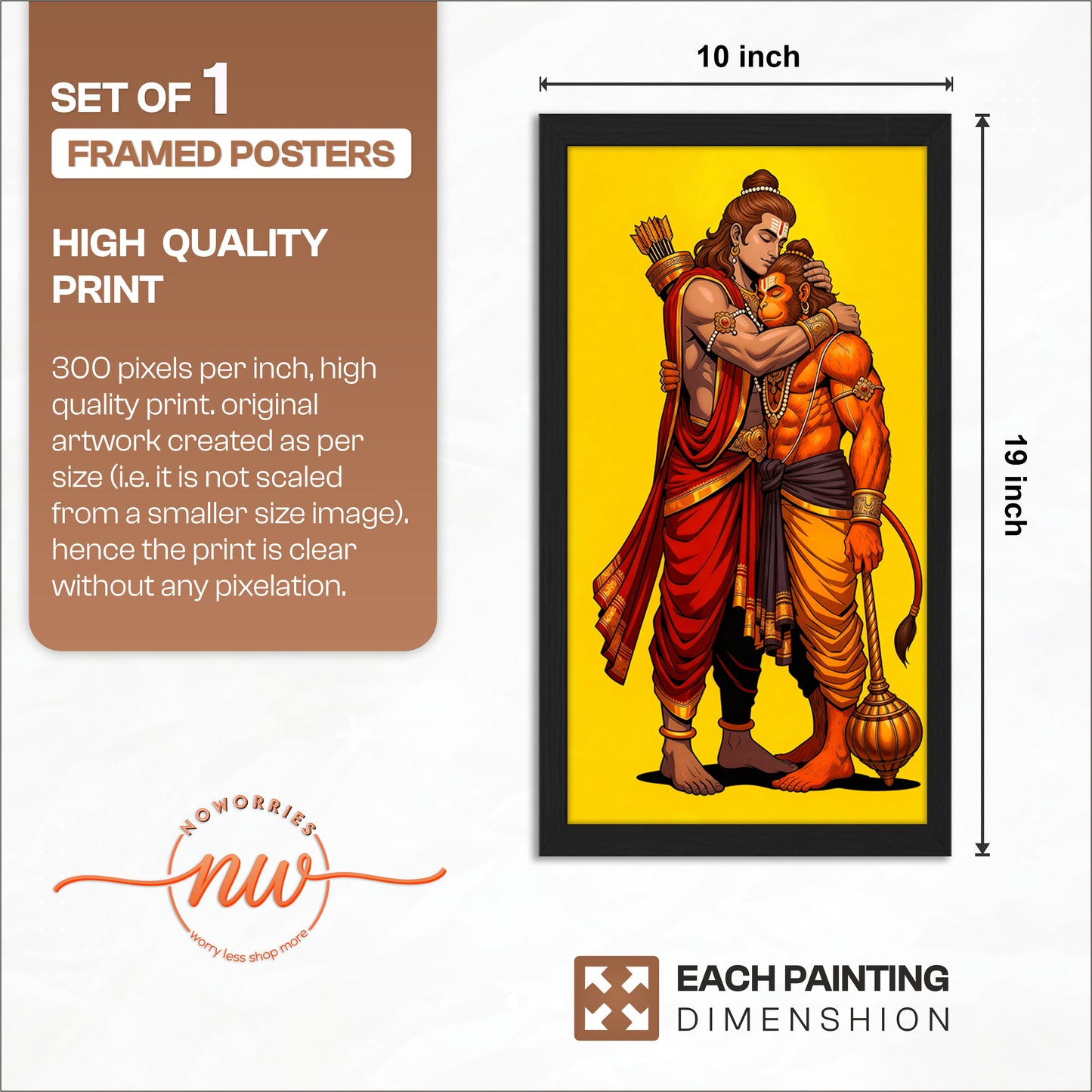 Ram Hanuman Blessings Frame