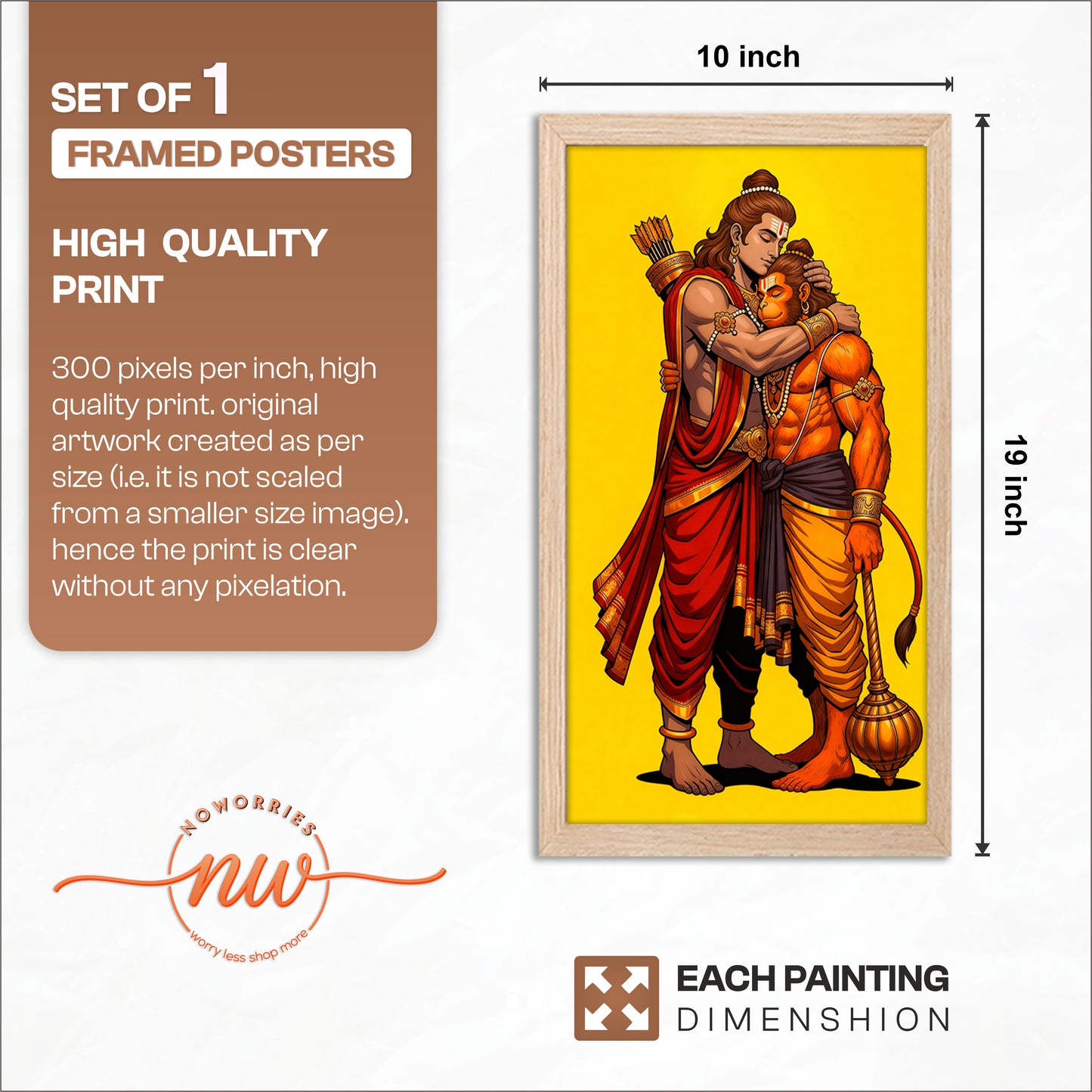 Ram Hanuman Blessings Frame