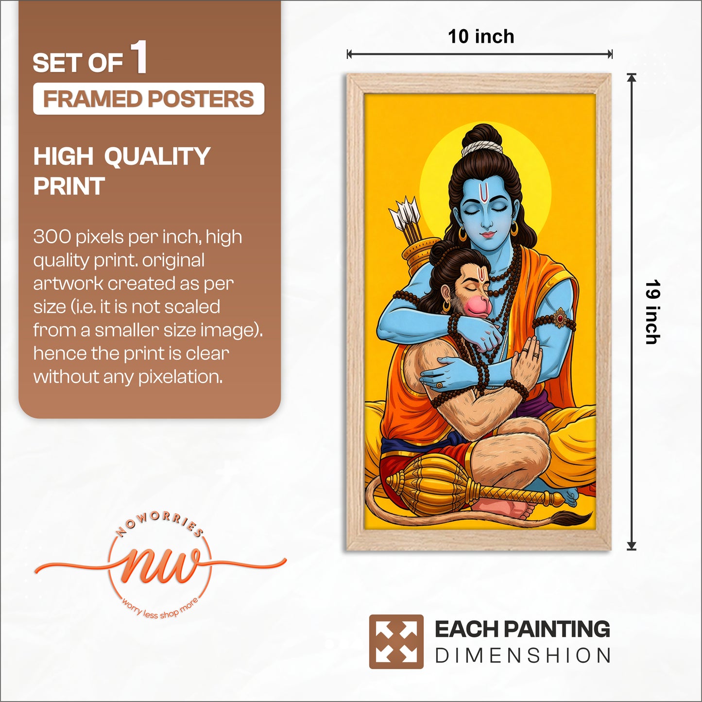 Ram Hanuman Wall Frame