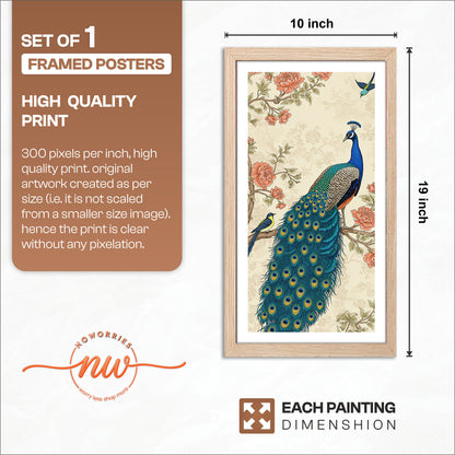 Elegant Peacock Art Frame