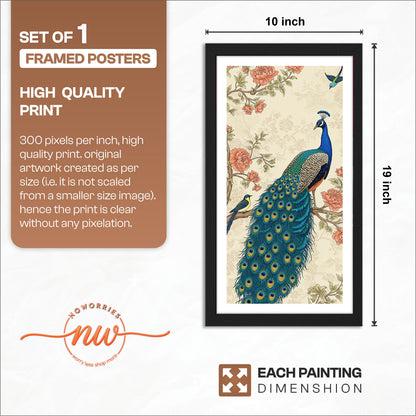 Elegant Peacock Art Frame