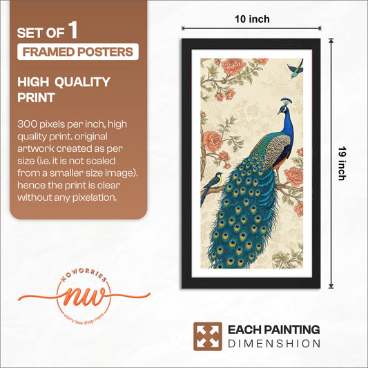 Elegant Peacock Art Frame