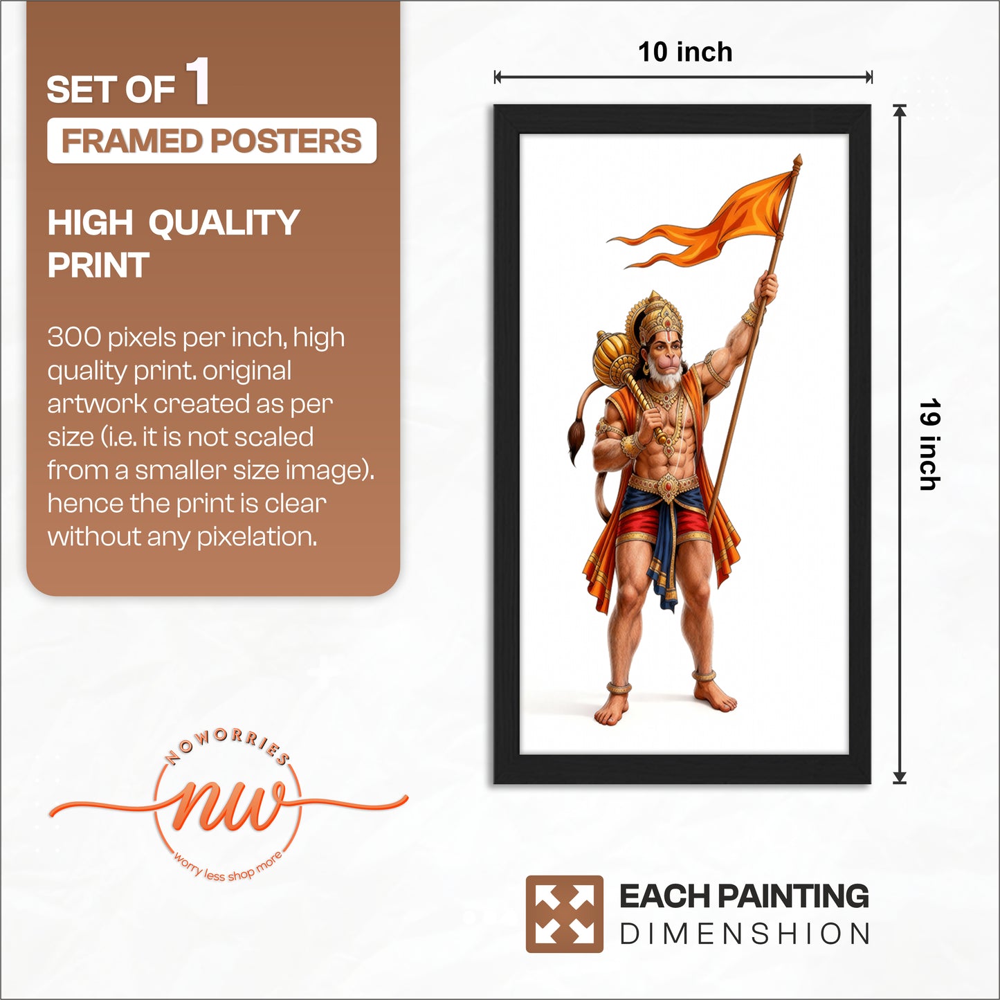 Veer Hanuman Wall Frame