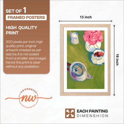 Floral Tea Time Wall Poster
