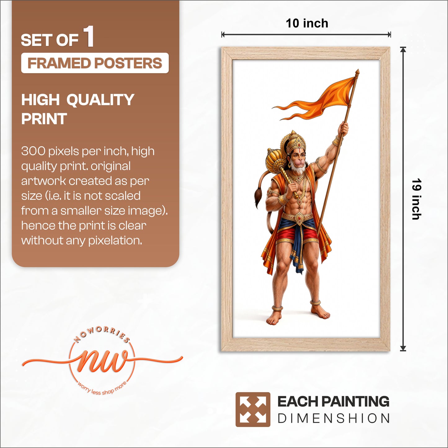 Veer Hanuman Wall Frame