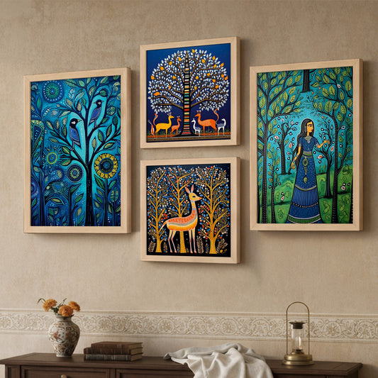 Nature Folk Wall Frames Set of 4
