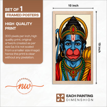 Divine Hanuman Portrait Frame