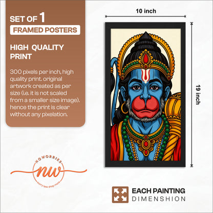 Divine Hanuman Portrait Frame