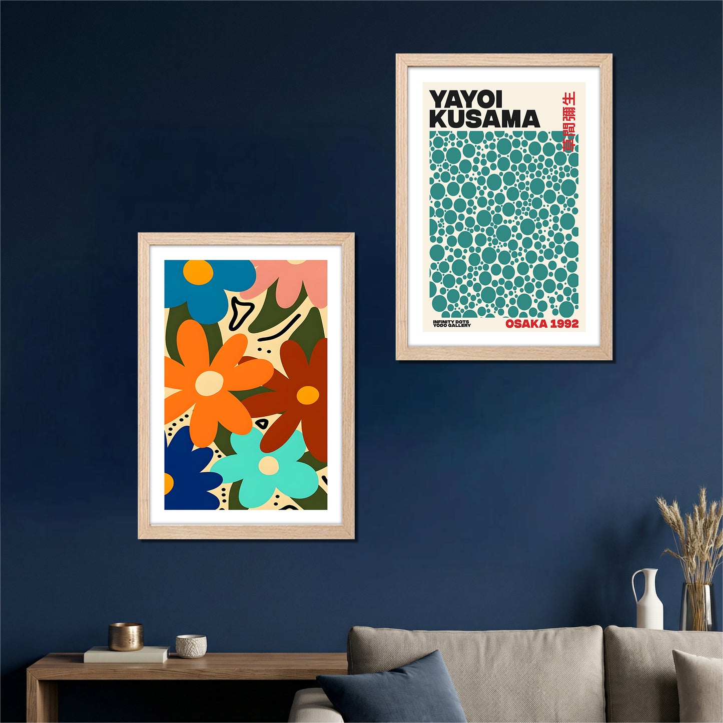 Yayoi Kusama & Floral Modern Art Set