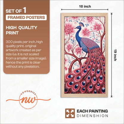 Blush Peacock Wall Frame