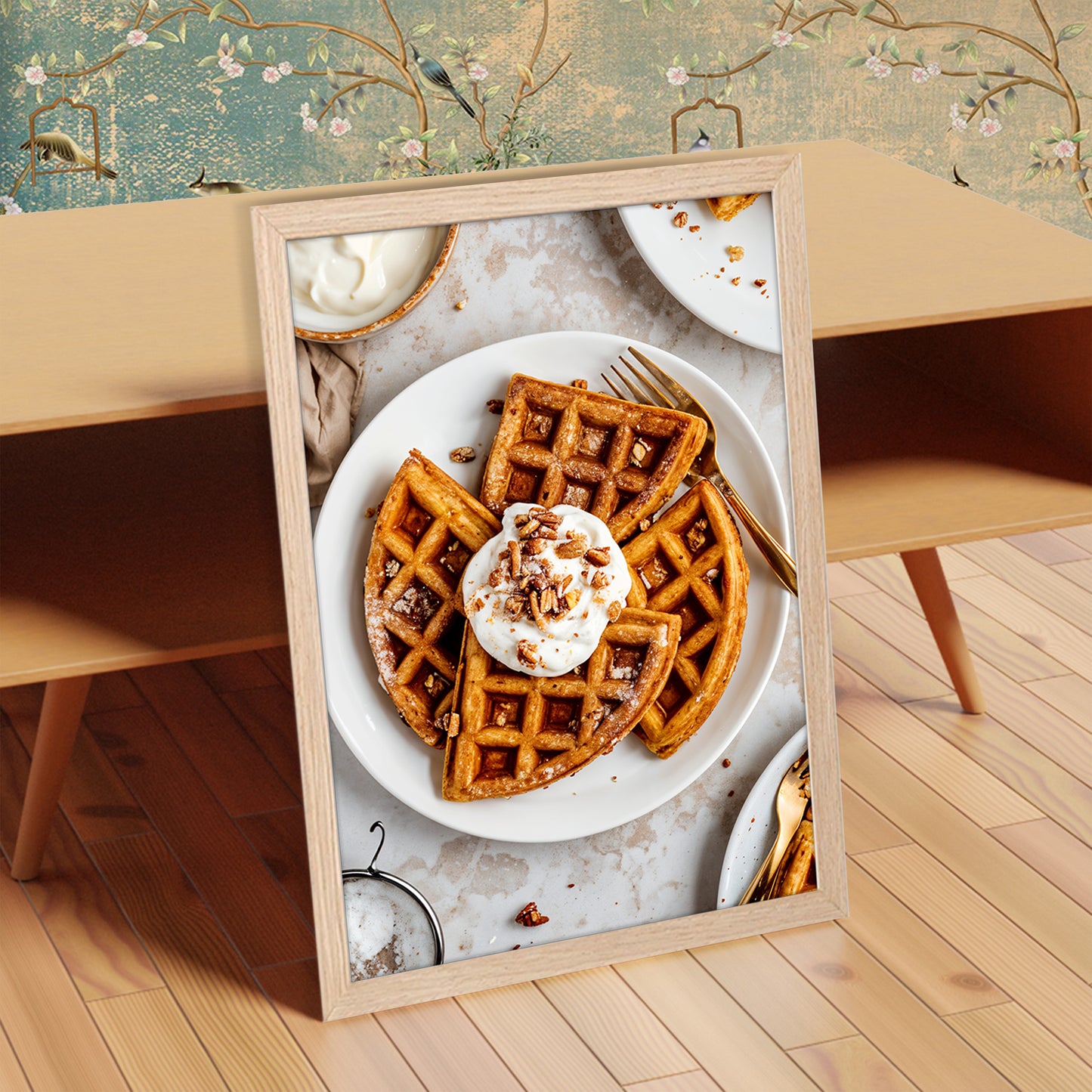 Waffles with Cream Wall Frame