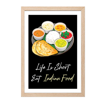 Indian Food Lover Wall Frame Set of 1