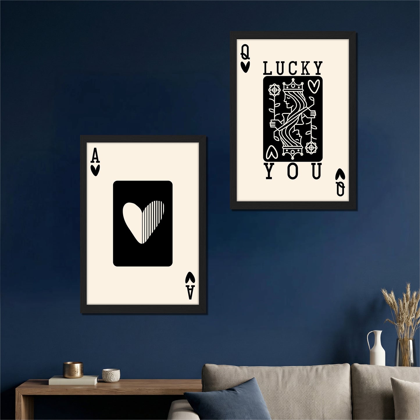 Playing Card Romance Wall Art Set