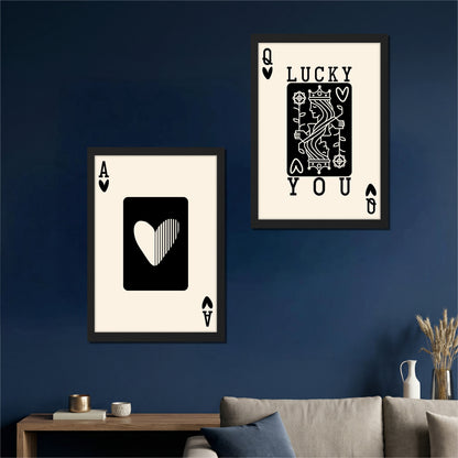 Playing Card Romance Wall Art Set